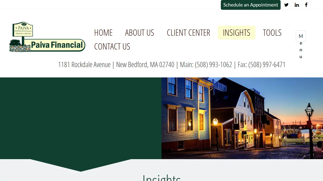 Paiva Financial Services page