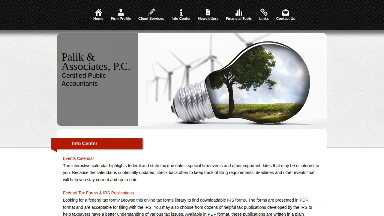 Palik & Associates page