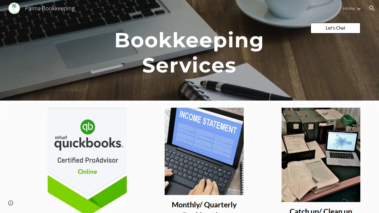Palma Bookkeeping page