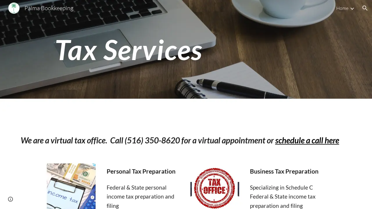 Palma Bookkeeping page