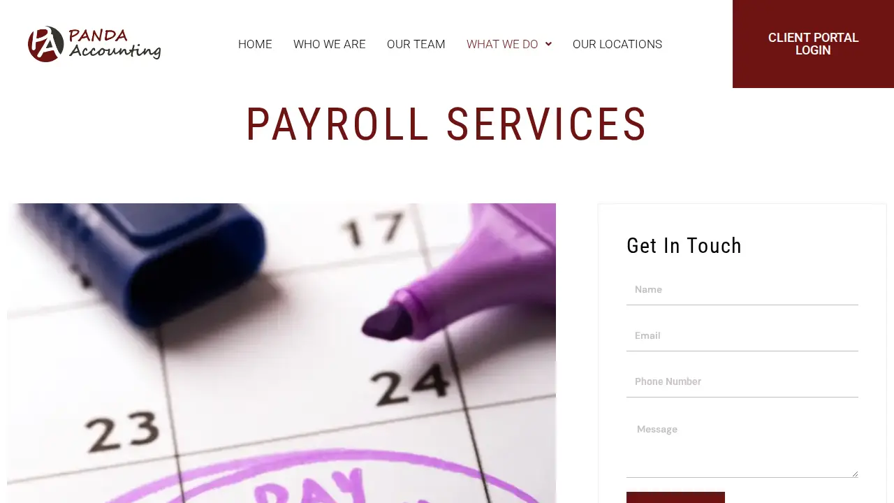 Panda Accounting CPA page