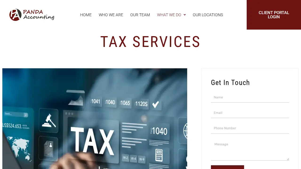Panda Accounting CPA page