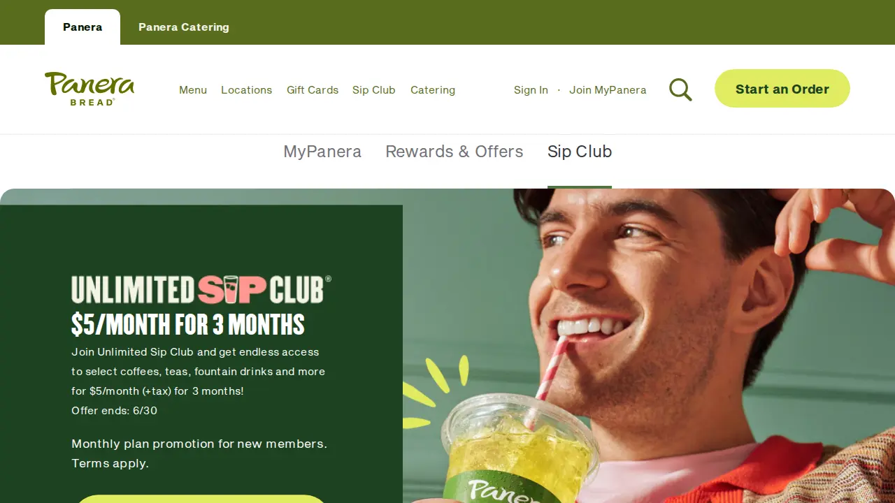 Panera Bread page