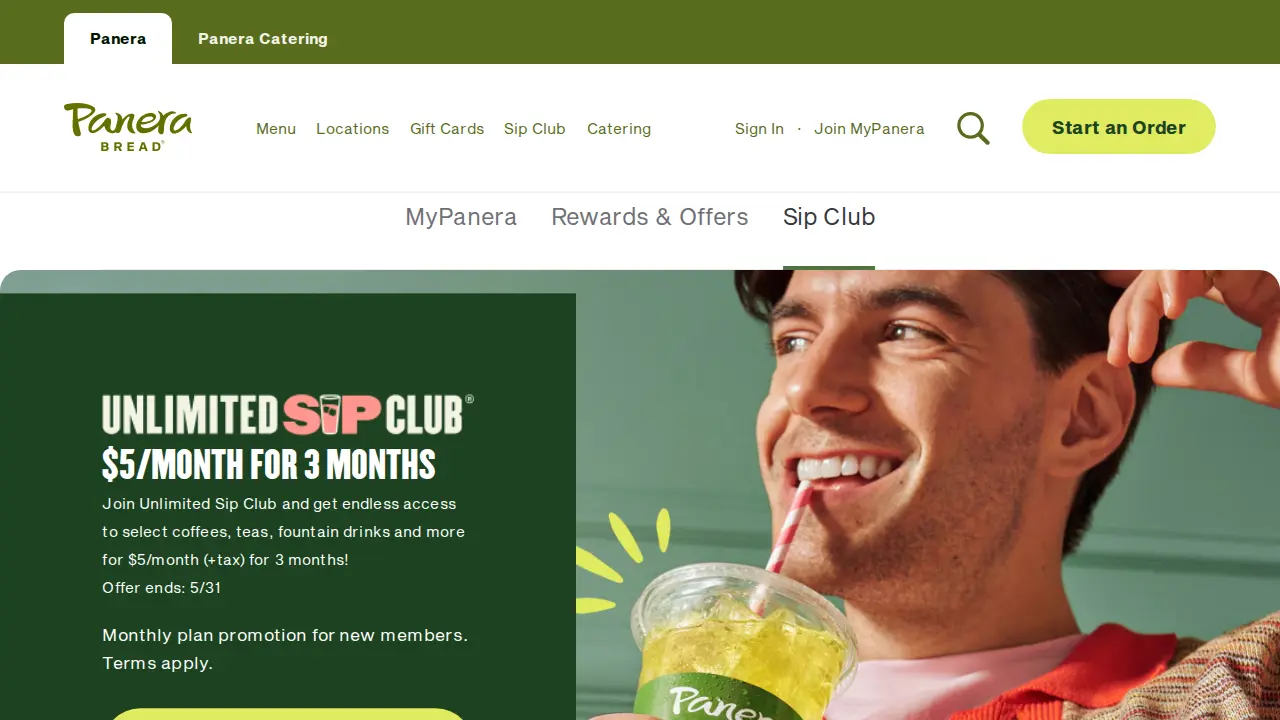 Panera Bread page