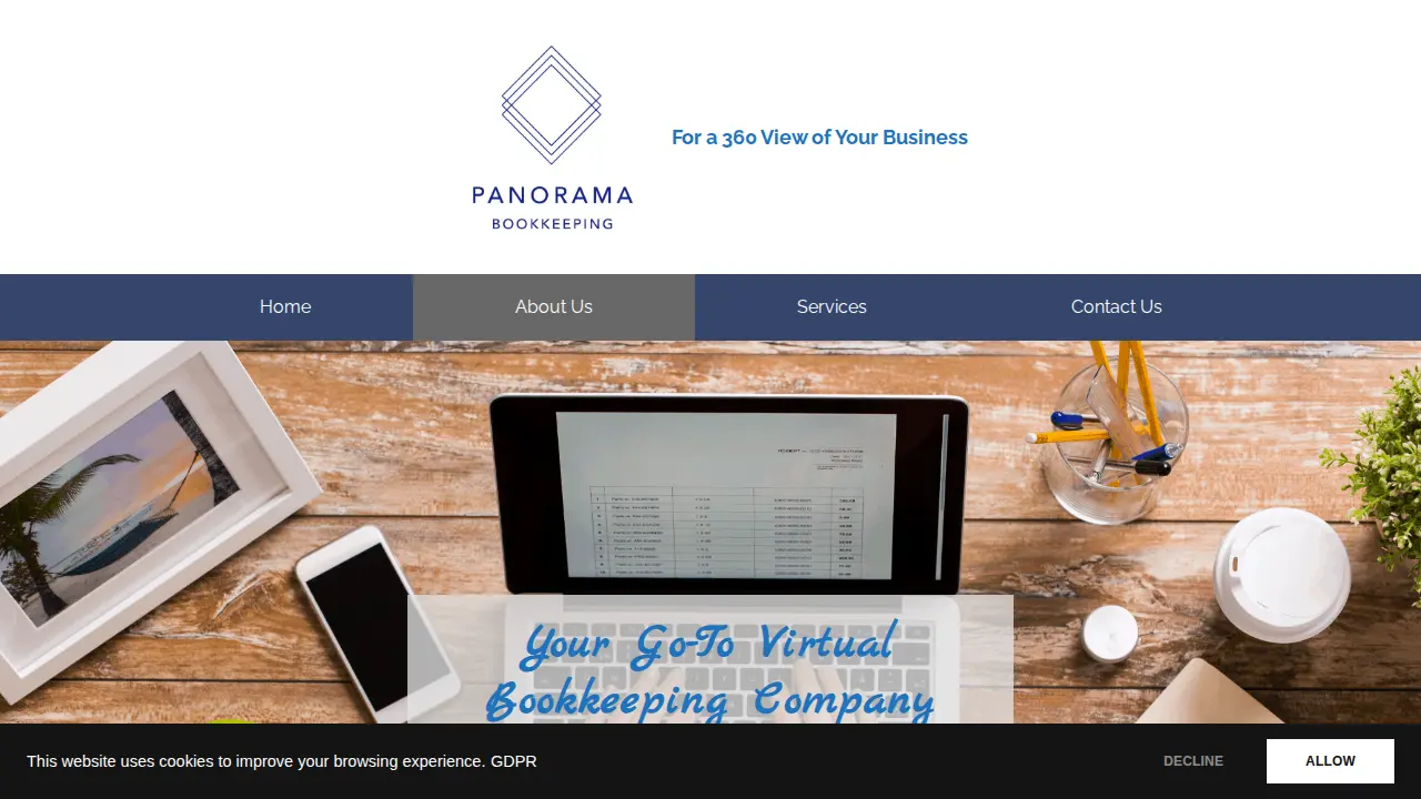 Panorama Bookkeeping page
