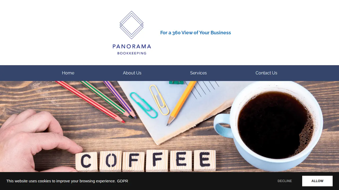 Panorama Bookkeeping page