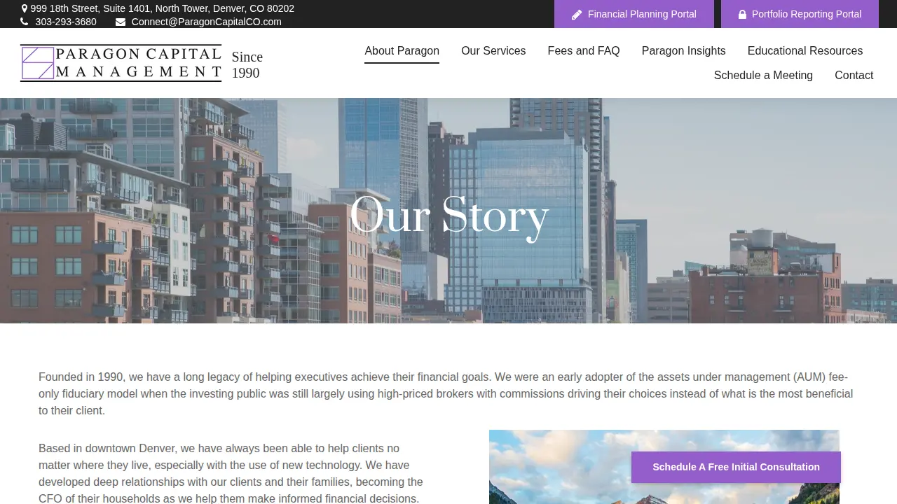 Paragon Capital Management page