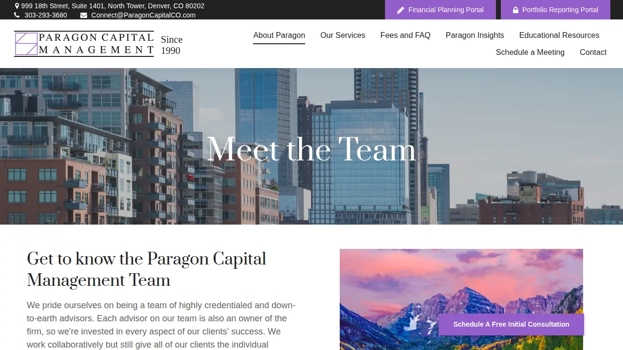 Paragon Capital Management page