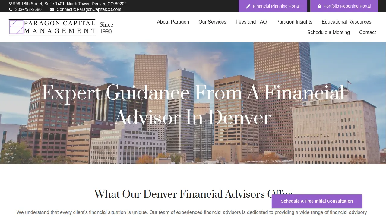 Paragon Capital Management page