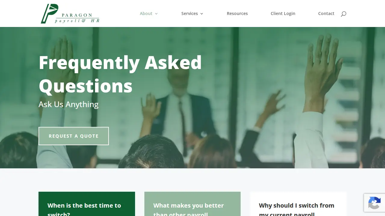 Paragon Payroll & HR page