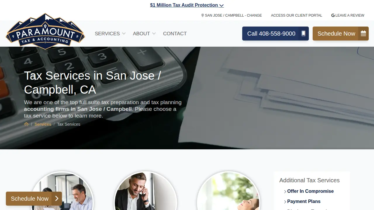 Paramount Tax & Acctg - Los Gatos page