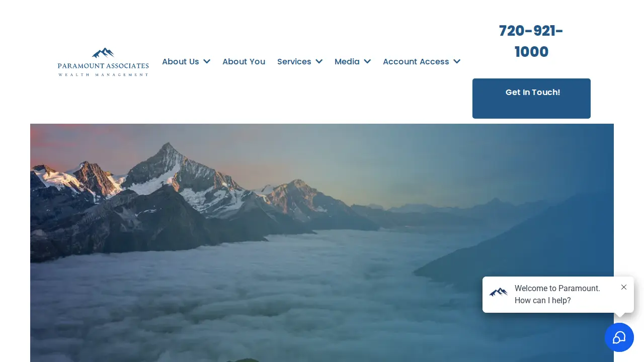 Paramount Associates Wealth Management page