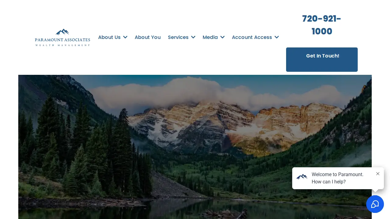 Paramount Associates Wealth Management page