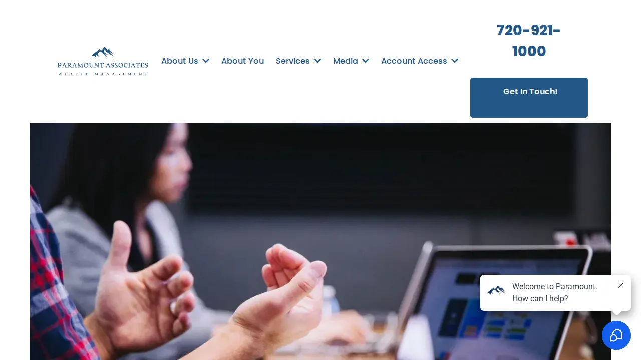 Paramount Associates Wealth Management page