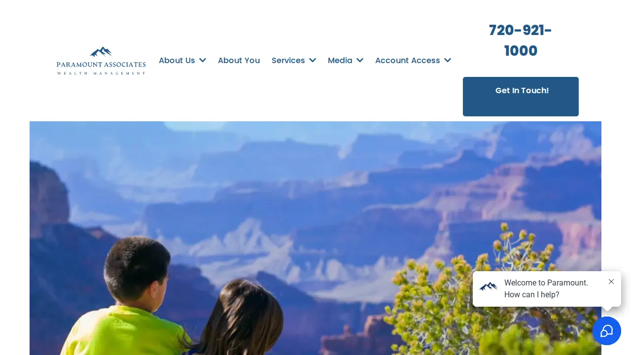 Paramount Associates Wealth Management page