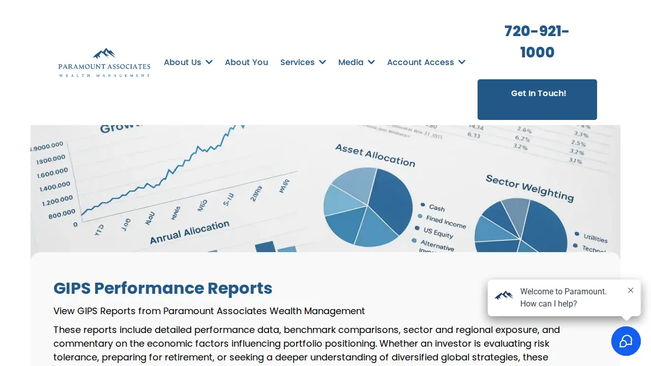 Paramount Associates Wealth Management page
