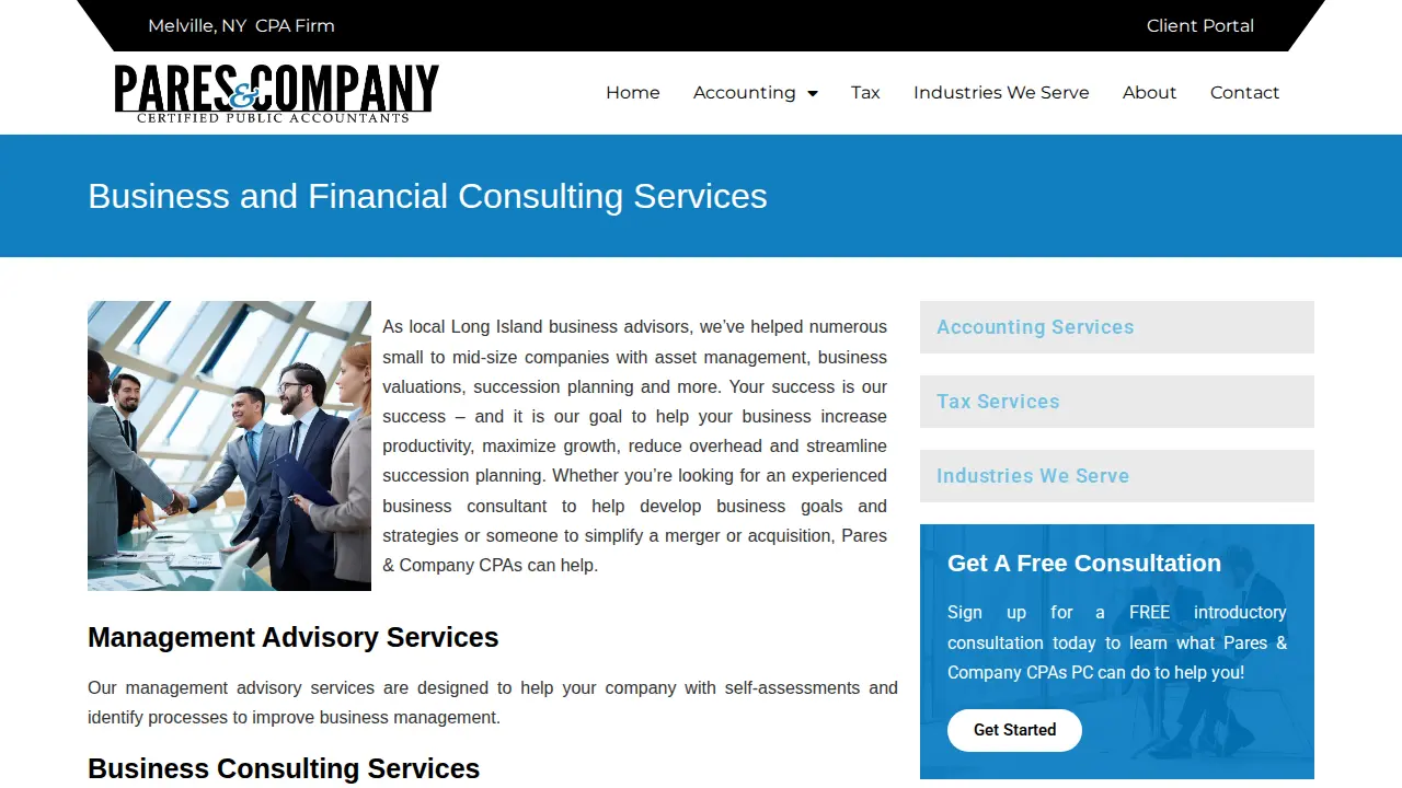Pares and Company CPAs P.C. page