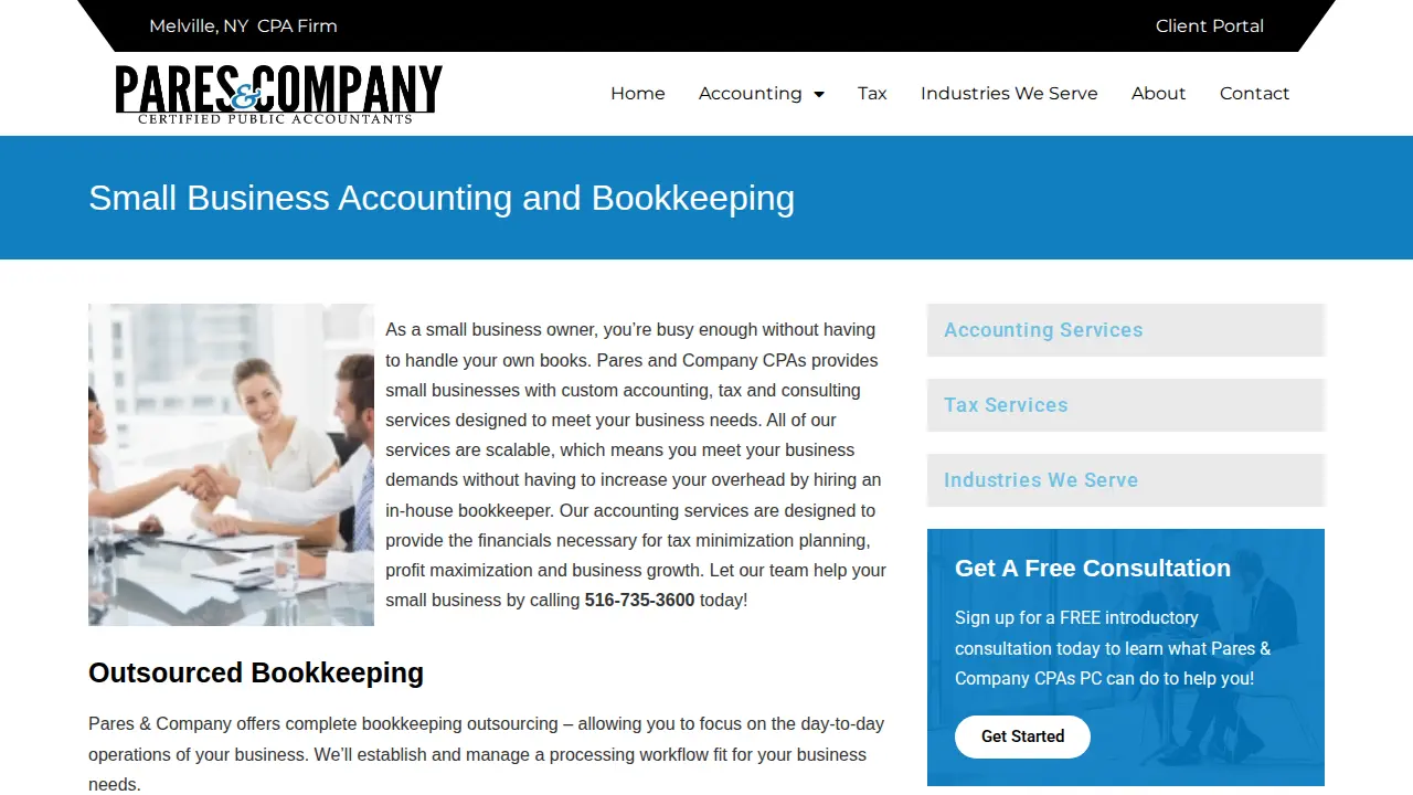 Pares and Company CPAs P.C. page