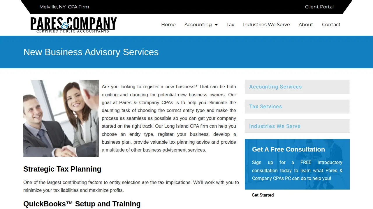 Pares and Company CPAs P.C. page