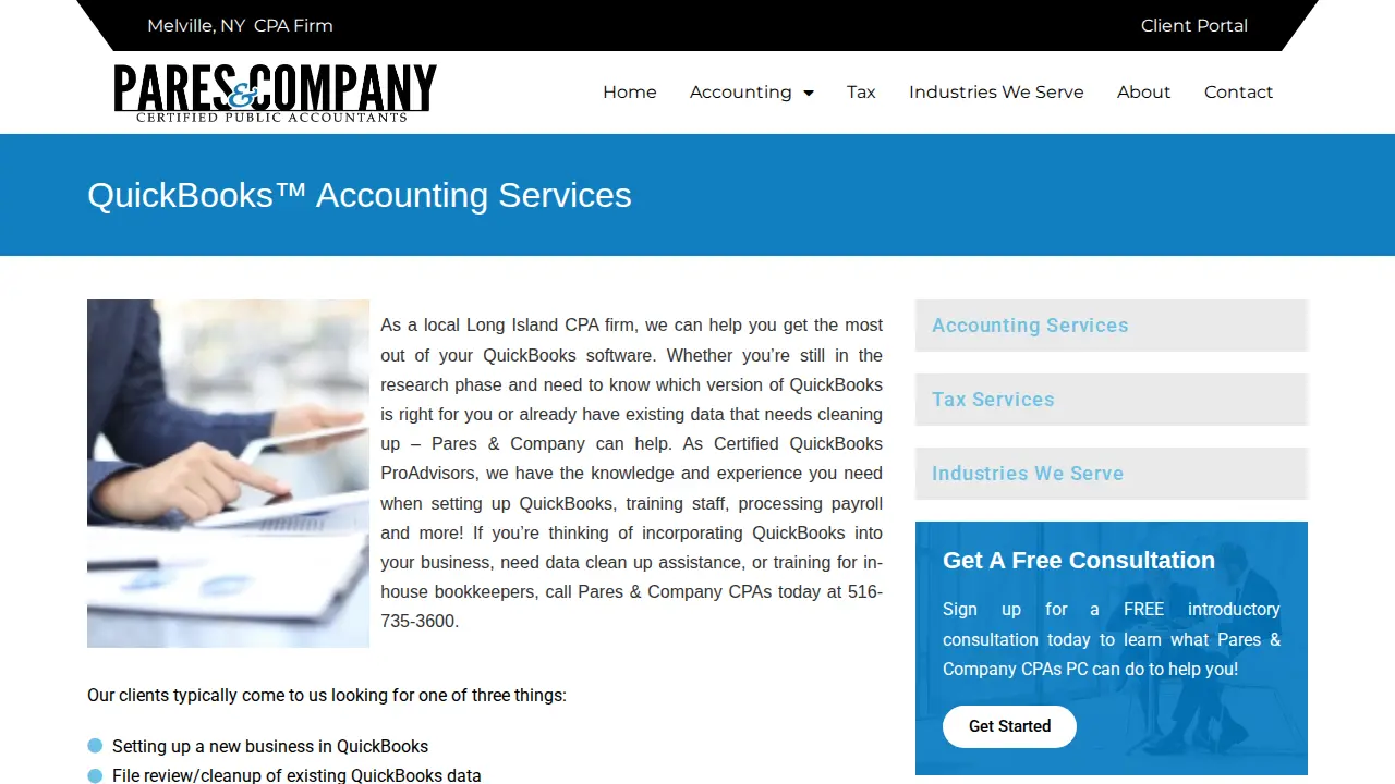 Pares and Company CPAs P.C. page