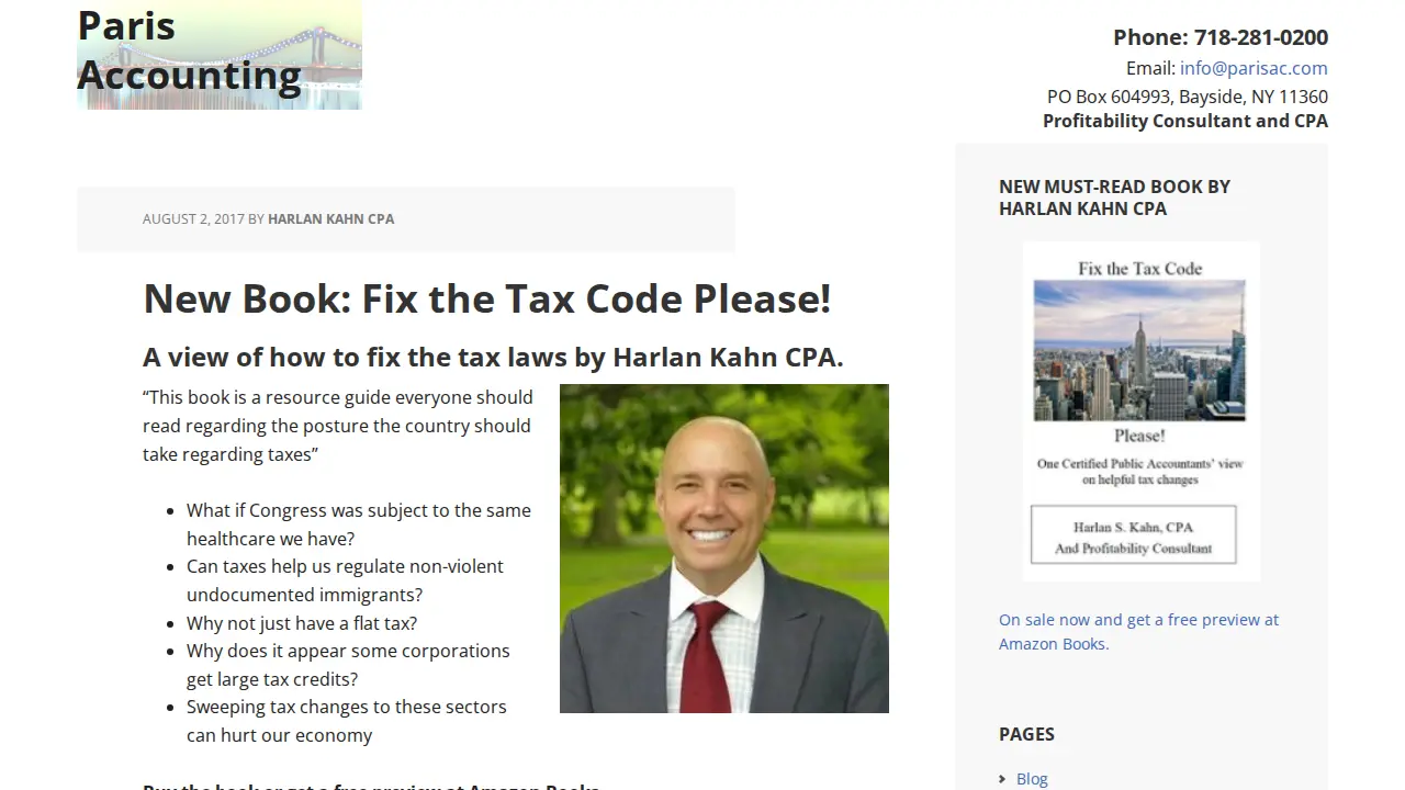 Paris Accounting Corp page