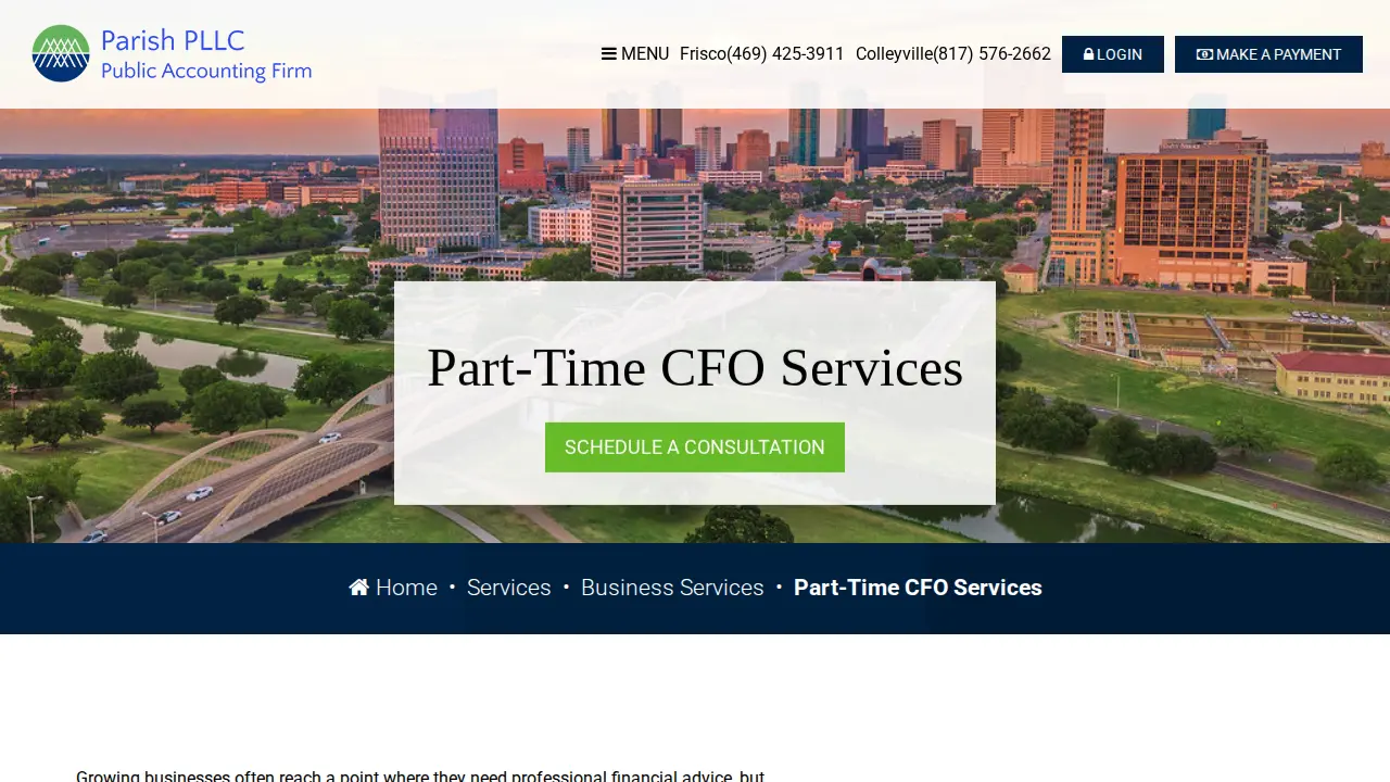 Parish PLLC, CPA page