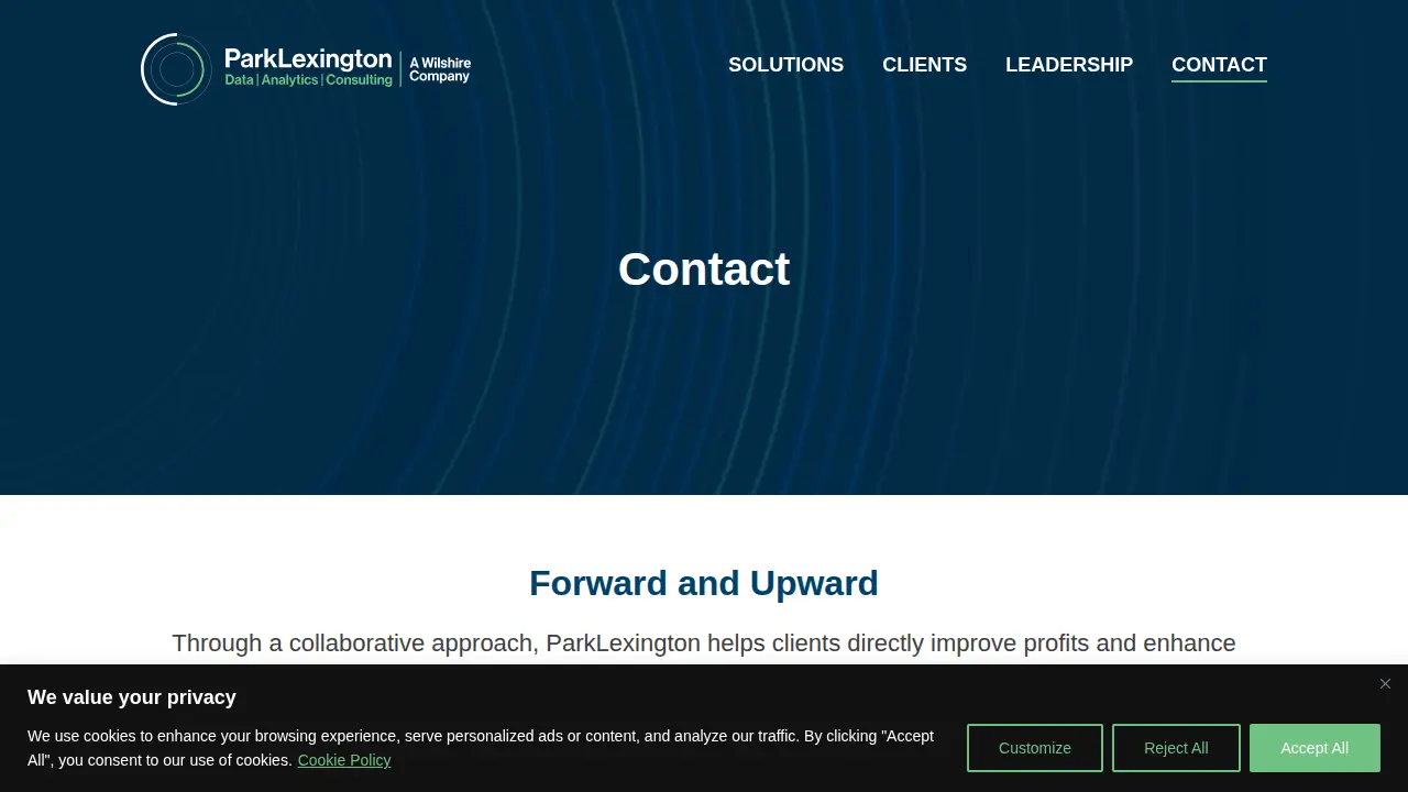 ParkLexington Advisors page