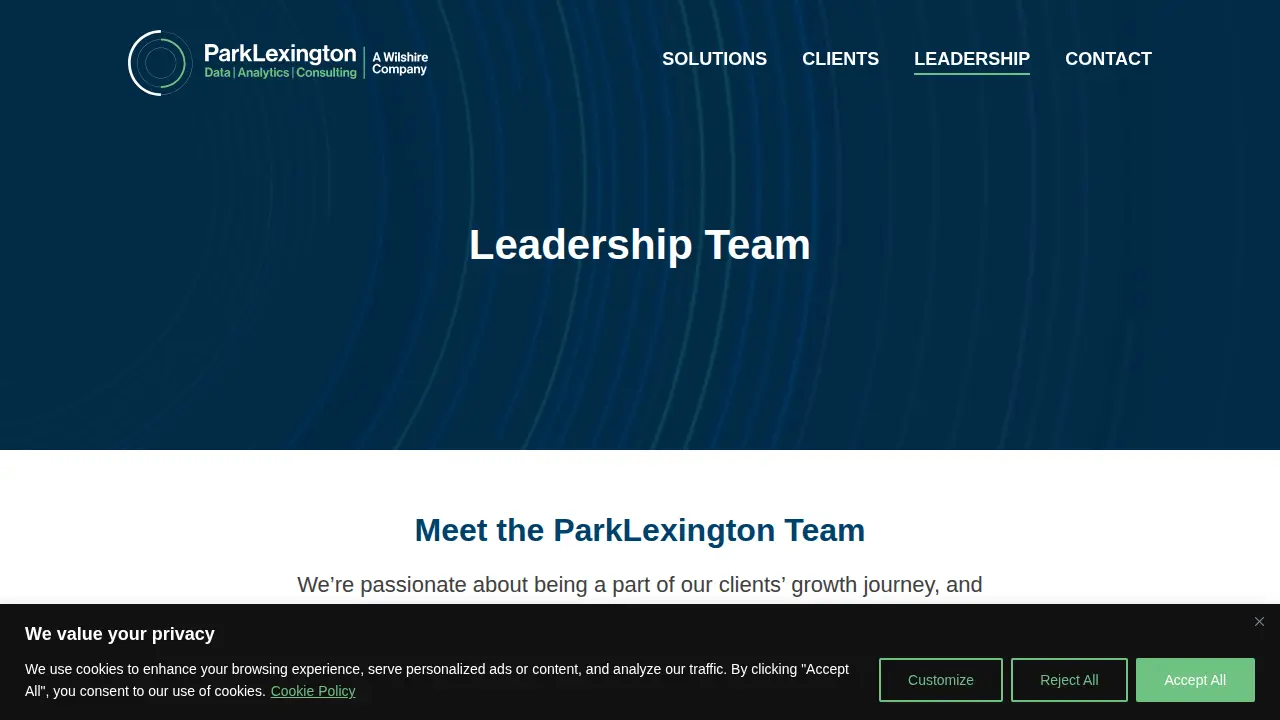 ParkLexington Advisors page