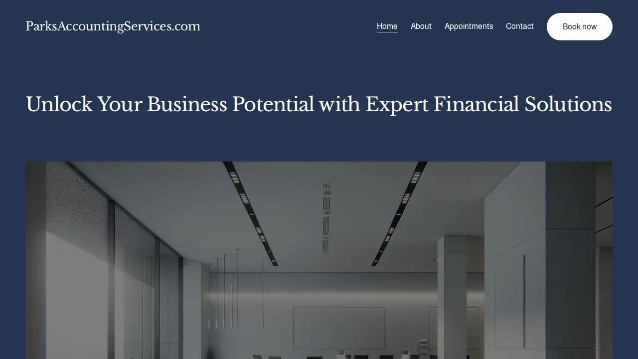 Parks Accounting Services website