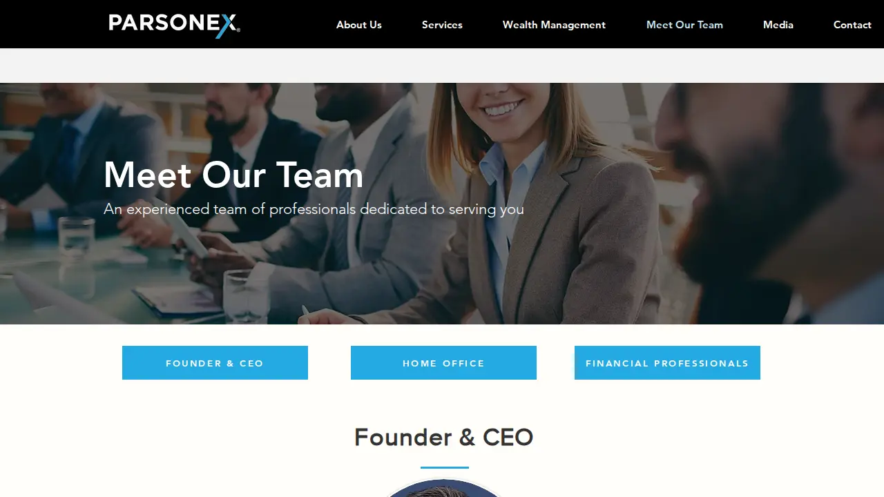 Parsonex Securities page