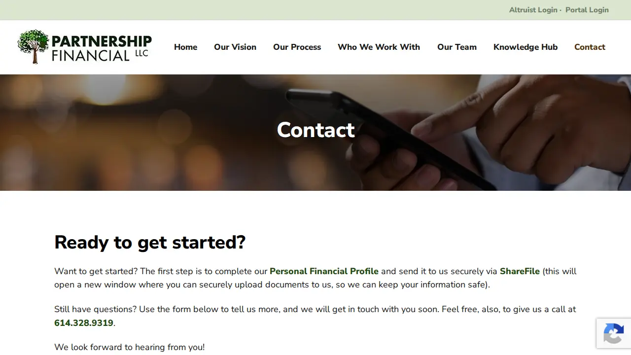 Partnership Financial LLC page
