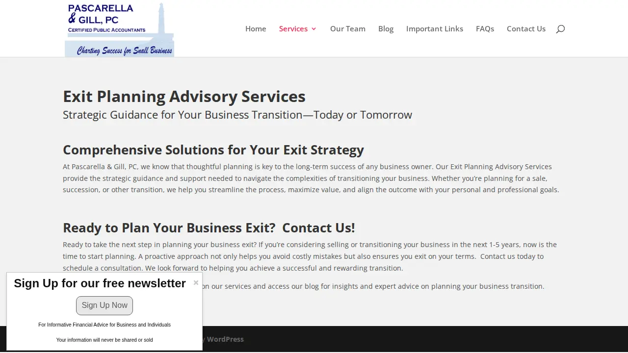 Pascarella & Gill, CPA page