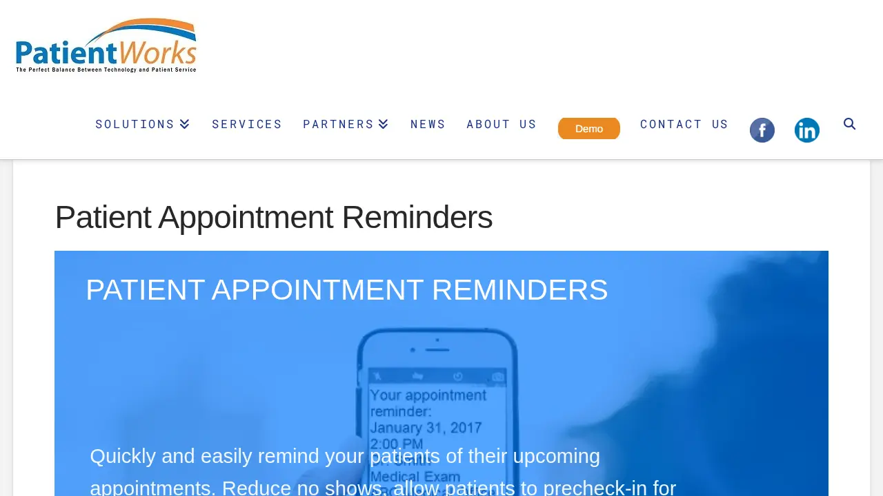 PatientWorks page