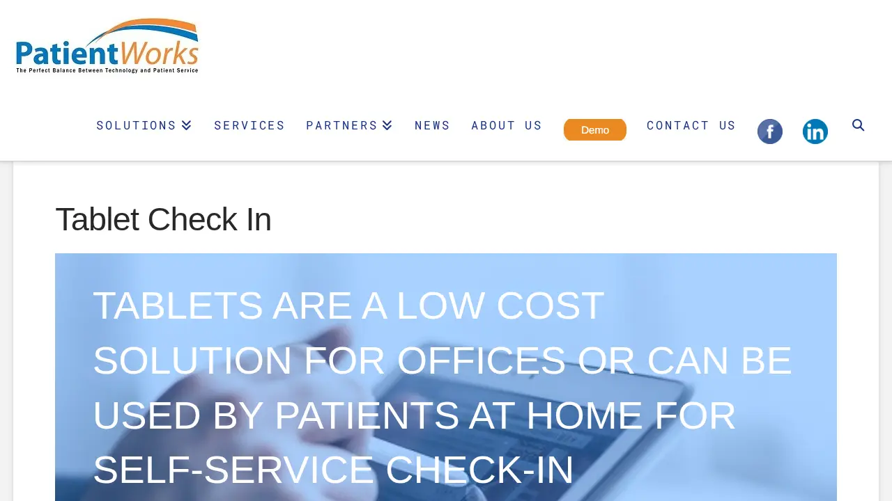 PatientWorks page