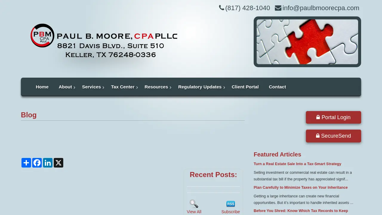 Paul B. Moore, CPA PLLC page
