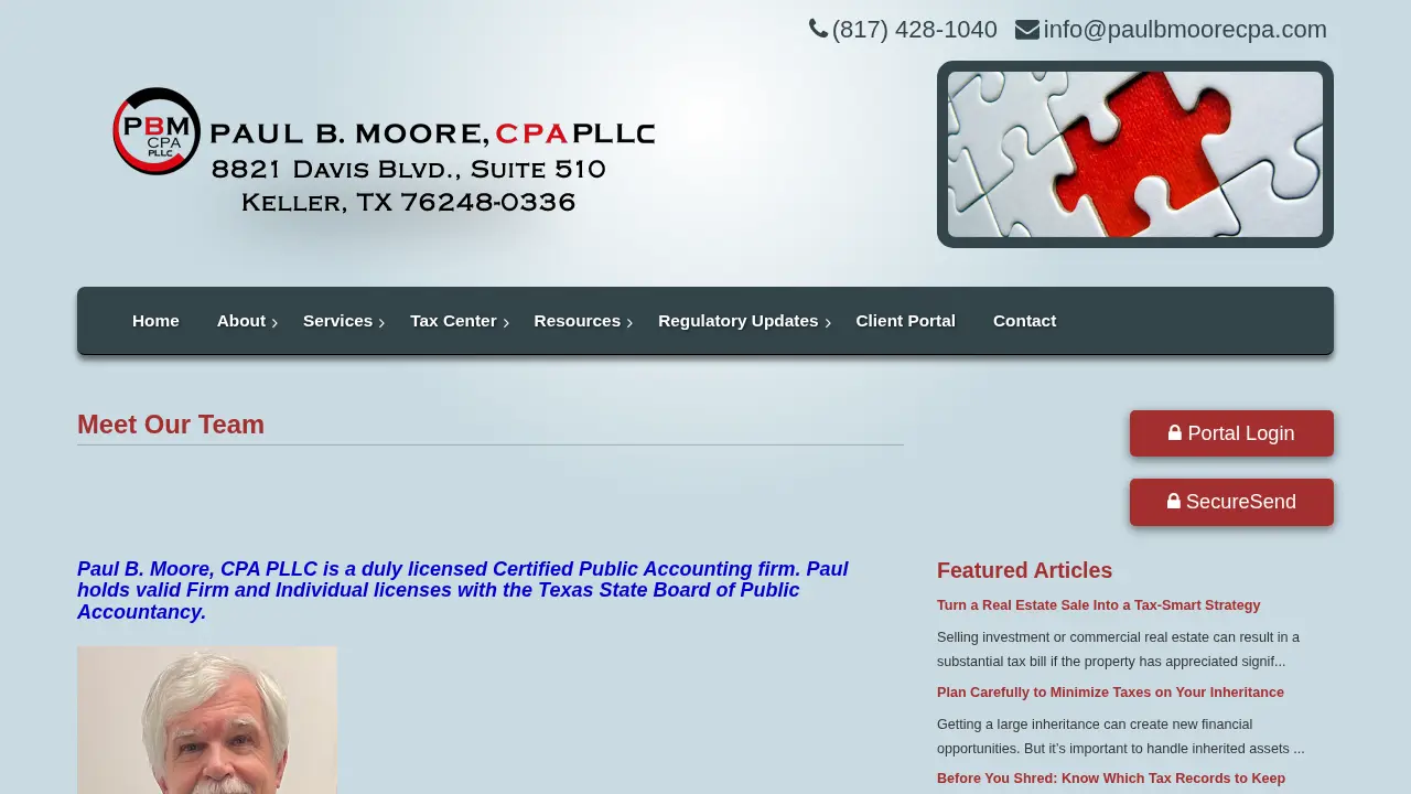 Paul B. Moore, CPA PLLC page