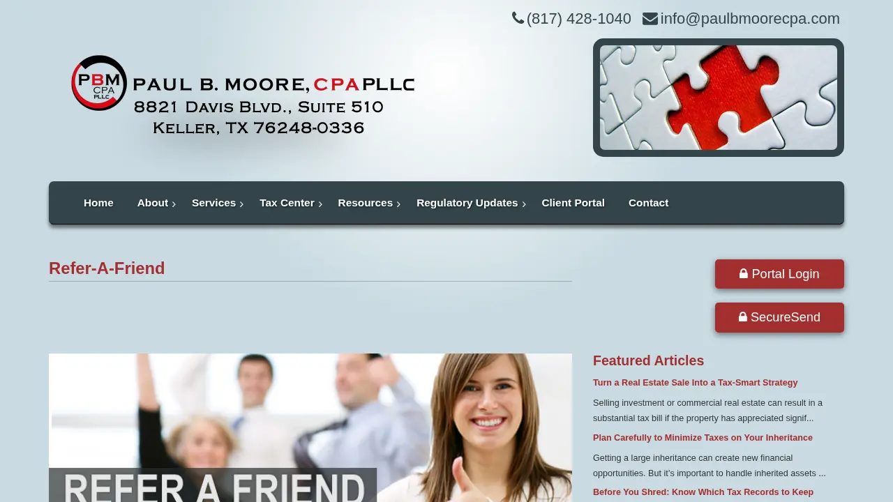 Paul B. Moore, CPA PLLC page
