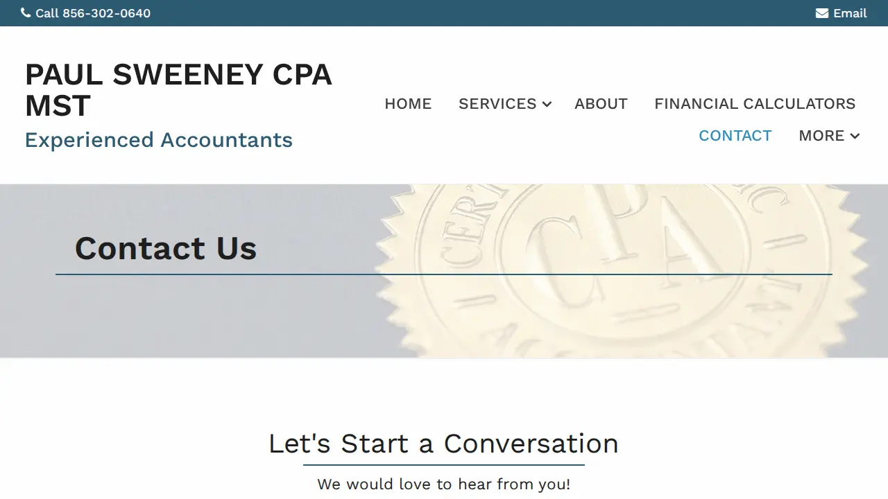 Paul Sweeney CPA MST page
