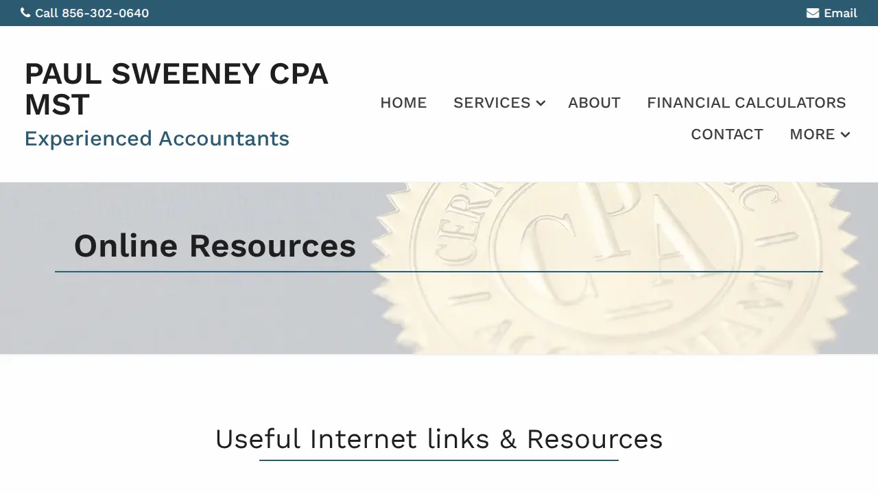 Paul Sweeney CPA MST page