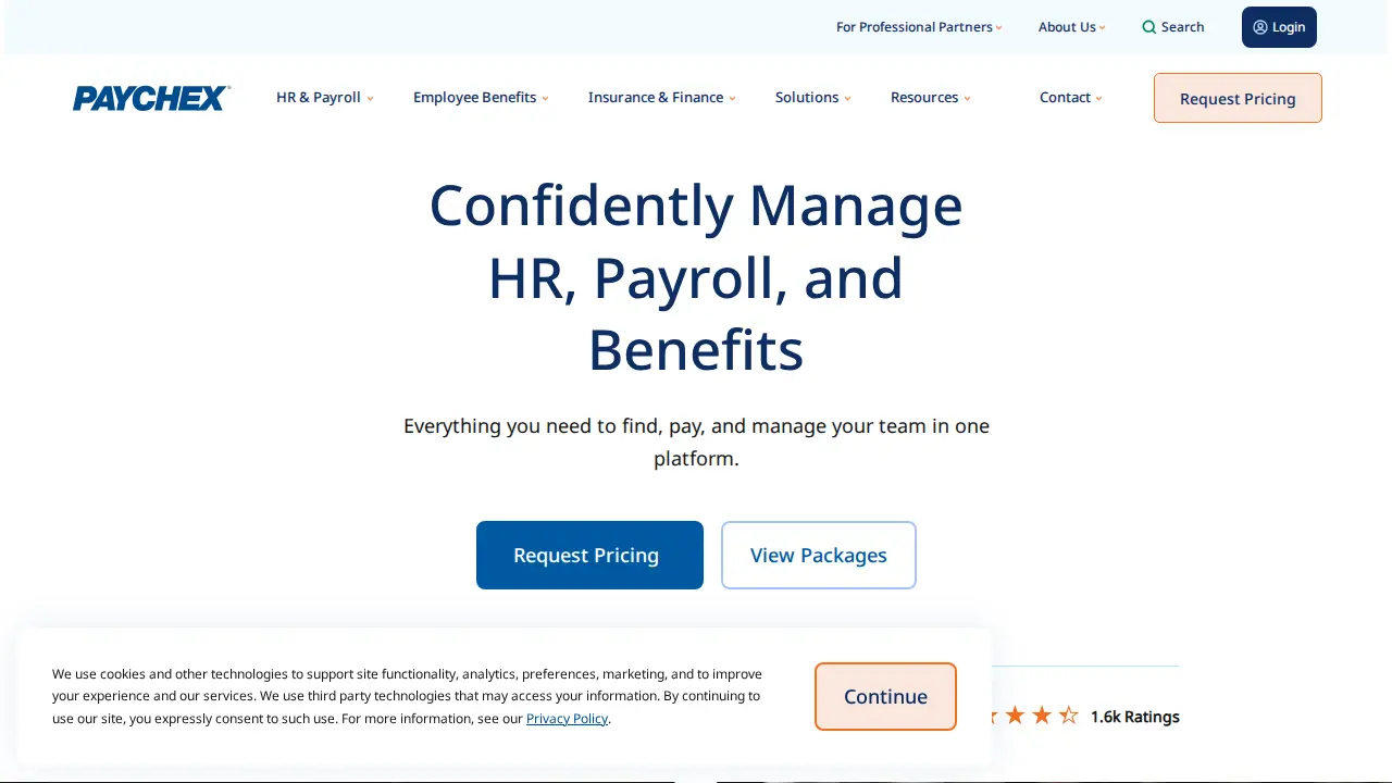 Paychex page