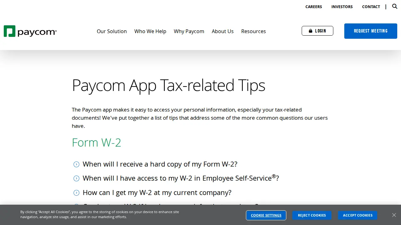 Paycom Columbus page