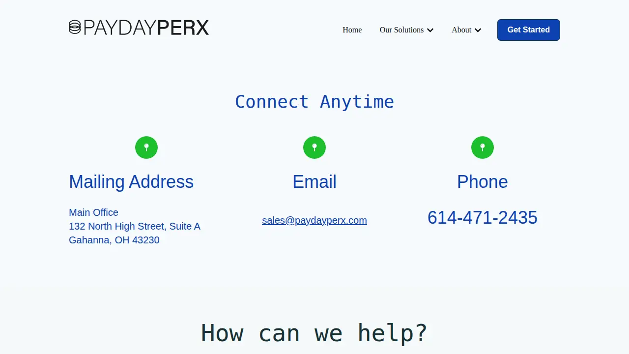 PaydayPERX page