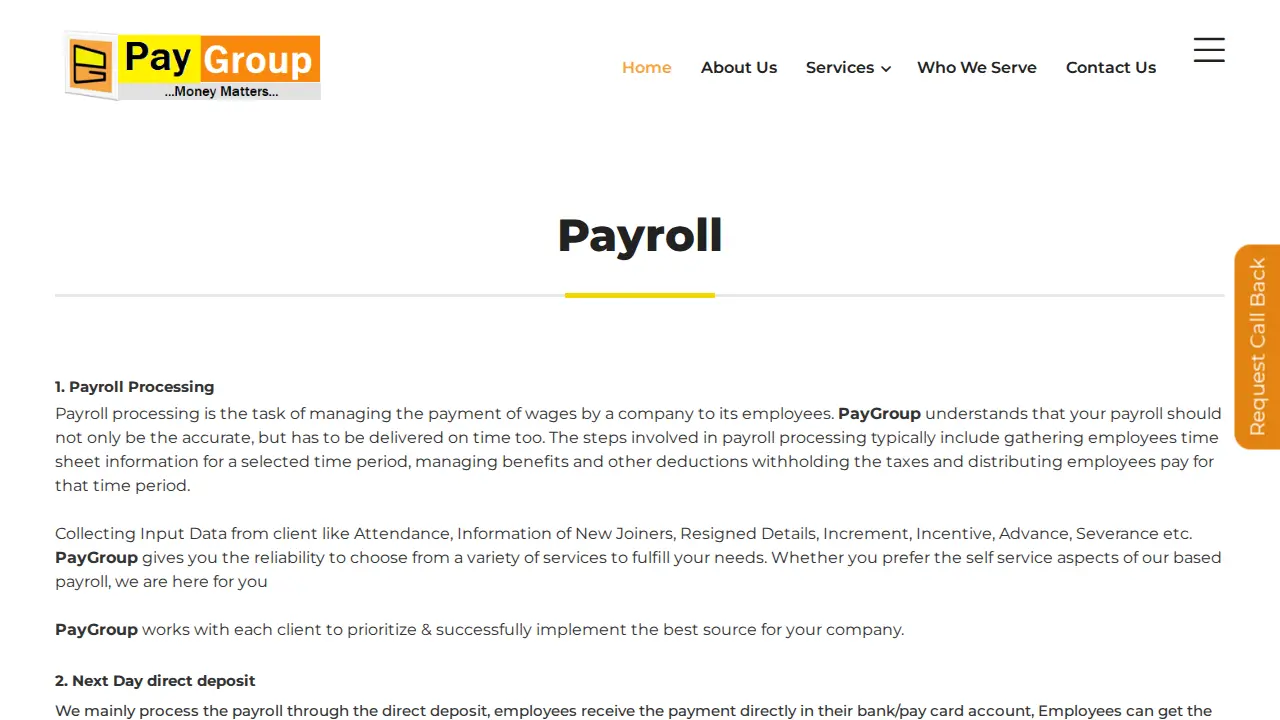 PayGroup Service LLC page