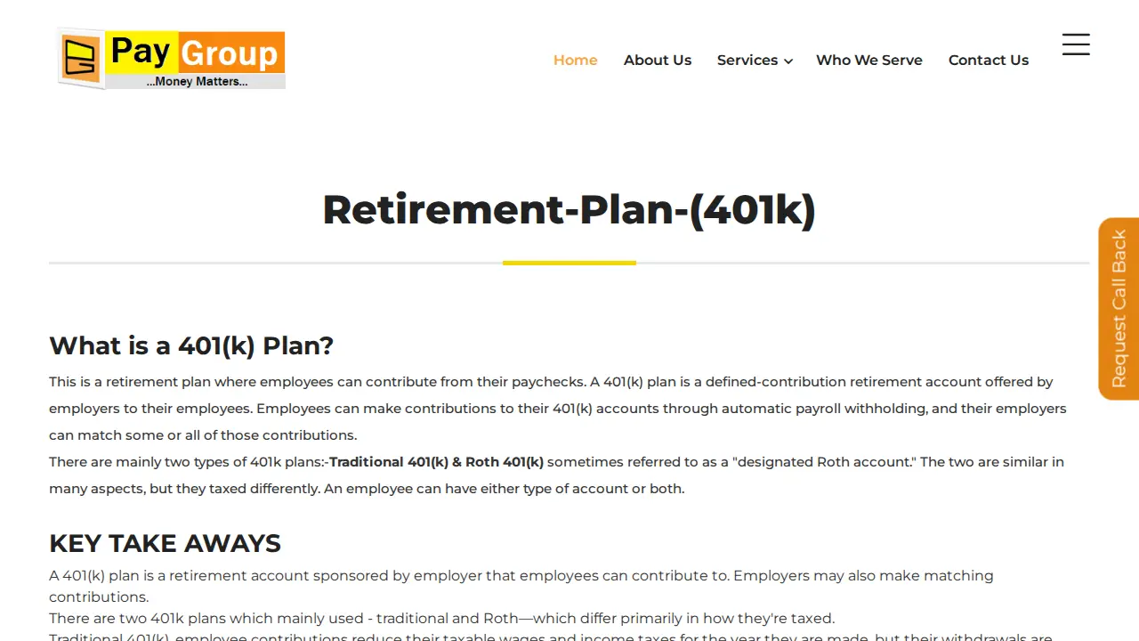 PayGroup Service LLC page