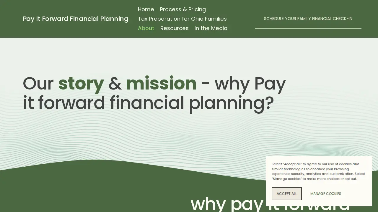 Pay It Forward Financial Planning page