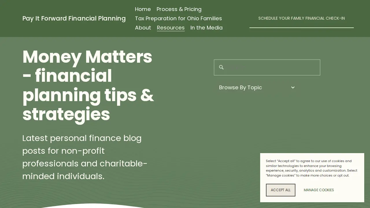 Pay It Forward Financial Planning page