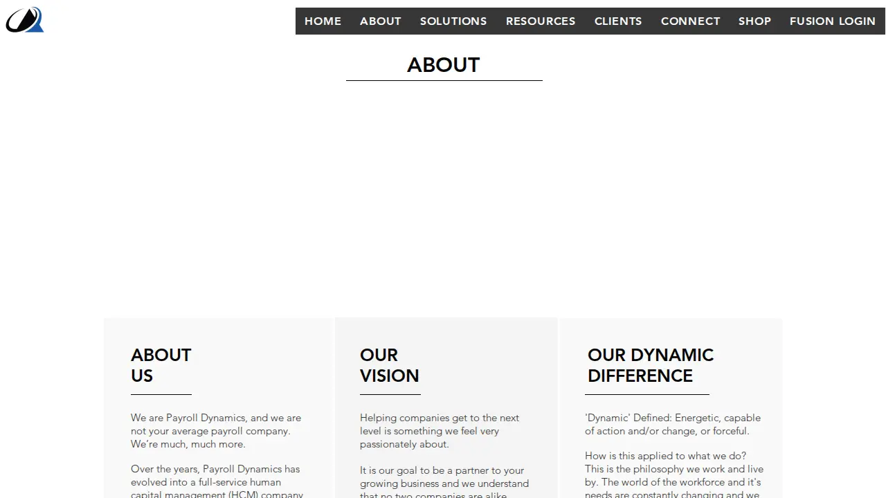 Payroll Dynamics page