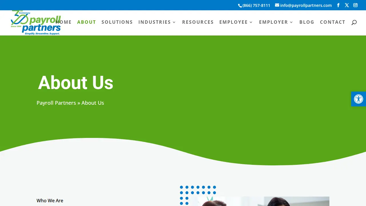 Payroll Partners page