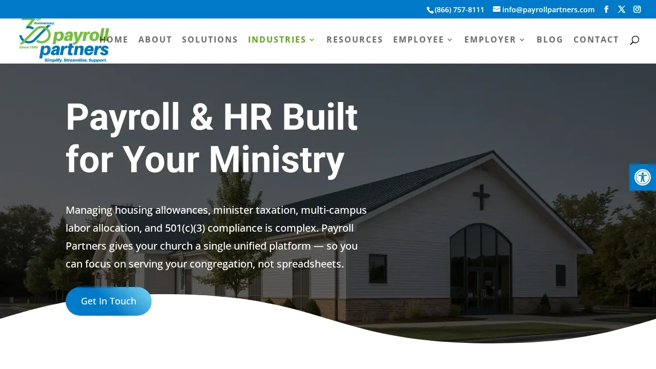 Payroll Partners page