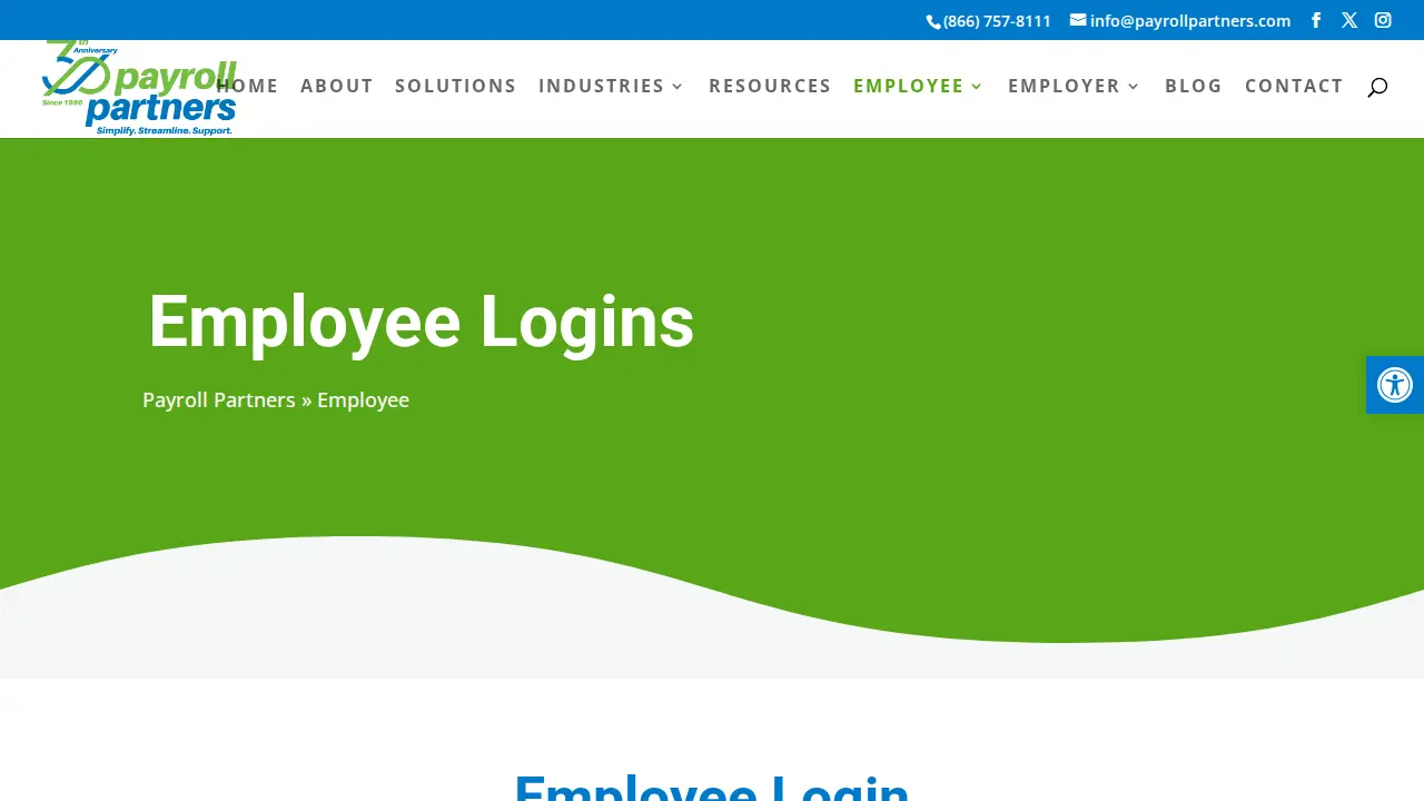 Payroll Partners page